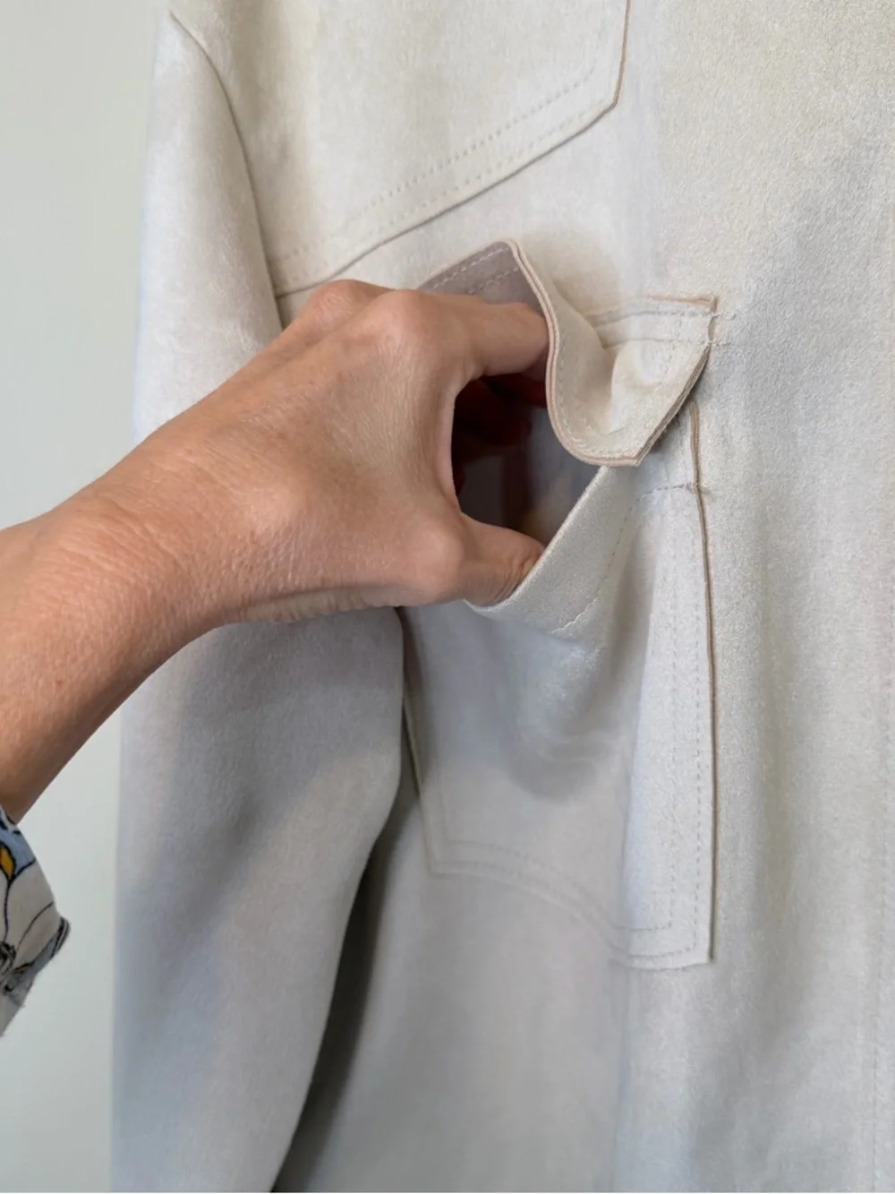 Philosophy | Anthro Faux Leather Butter Soft Tan Utility Jacket Relaxed Shacket - Picture 5 of 14